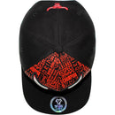 TOP LEVEL : BULL | Front Raised Bull Embroidery with Verbiage Print Design Snapback Cap