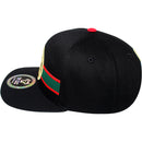 TOP LEVEL : CALI | Front Raised Cali Verbiage with Hand Sign Design Snapback Cap