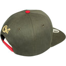 TOP LEVEL : CALI | Front Raised Cali Verbiage with Hand Sign Design Snapback Cap