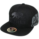 TOP LEVEL : CALI BEAR | Front-raised Verbiage Embroidery with Calibear Design Snapback Cap