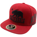 TOP LEVEL : CALI BEAR | Front-raised Verbiage Embroidery with Calibear Design Snapback Cap