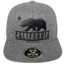 TOP LEVEL : CALI BEAR | Front-raised Verbiage Embroidery with Calibear Design Snapback Cap