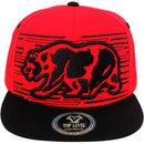 TOP LEVEL : CALI BEAR | Front-raised High Quality Embroidery Design Snapback Cap