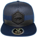 TOP LEVEL : CALI BEAR | Hexagon Felt Patch Design Snapback Cap