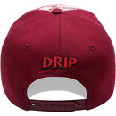 TOP LEVEL : DRIP | Front-raised Verbiage Embroidery and All-over Newspaper Print Design Snapback Cap