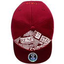 TOP LEVEL : DRIP | Front-raised Verbiage Embroidery and All-over Newspaper Print Design Snapback Cap