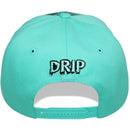 TOP LEVEL : DRIP | Front-raised Verbiage Embroidery and All-over Newspaper Print Design Snapback Cap
