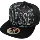 TOP LEVEL : FINESSE | Verbiage with Marble Texture Print Design Snapback Cap