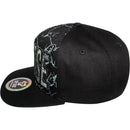 TOP LEVEL : FINESSE | Verbiage with Marble Texture Print Design Snapback Cap