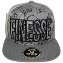 TOP LEVEL : FINESSE | Verbiage with Marble Texture Print Design Snapback Cap