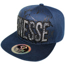 TOP LEVEL : FINESSE | Verbiage with Marble Texture Print Design Snapback Cap