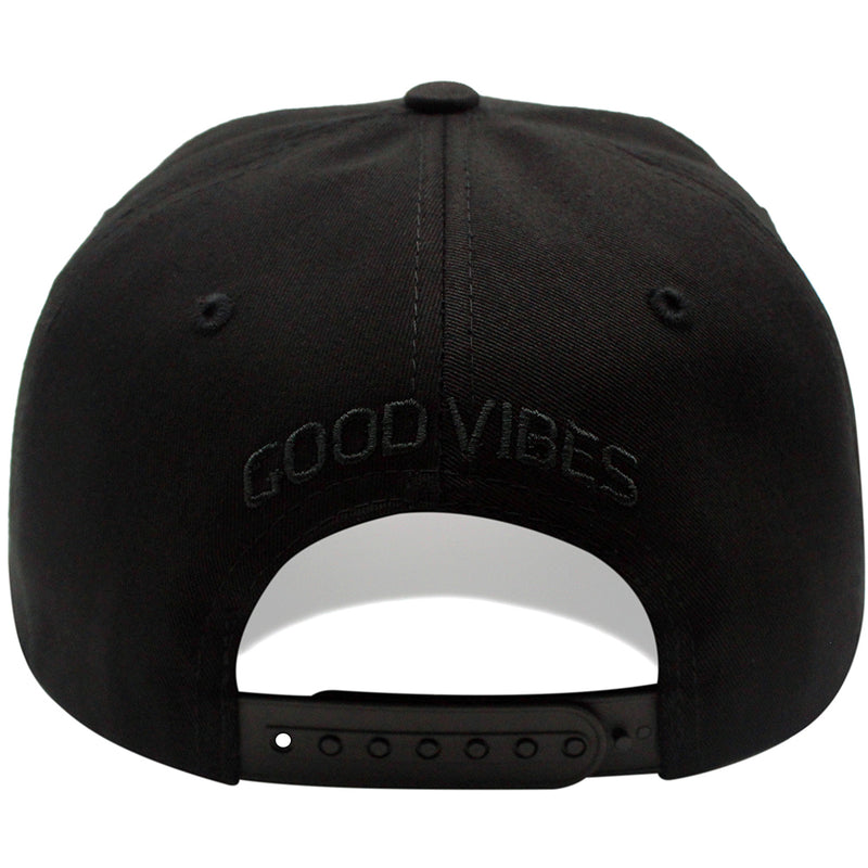 TOP LEVEL : GOOD VIBES | Iridescent Heat Transfer Vinyl Patch Design Snapback Cap