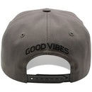 TOP LEVEL : GOOD VIBES | Iridescent Heat Transfer Vinyl Patch Design Snapback Cap