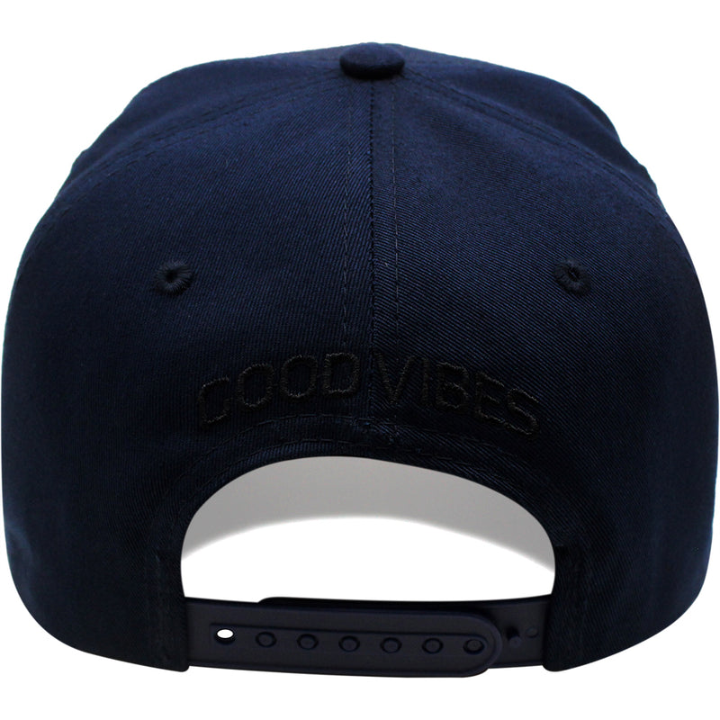 TOP LEVEL : GOOD VIBES | Iridescent Heat Transfer Vinyl Patch Design Snapback Cap