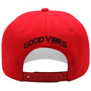 TOP LEVEL : GOOD VIBES | Iridescent Heat Transfer Vinyl Patch Design Snapback Cap