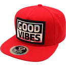 TOP LEVEL : GOOD VIBES | Iridescent Heat Transfer Vinyl Patch Design Snapback Cap