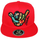 TOP LEVEL : HAWAII | Aloha Hand Sign with Flowers Embroidery Design Snapback Cap