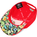 TOP LEVEL : HAWAII | Aloha Hand Sign with Flowers Embroidery Design Snapback Cap