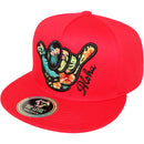 TOP LEVEL : HAWAII | Aloha Hand Sign with Flowers Embroidery Design Snapback Cap
