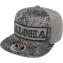 TOP LEVEL : ALOHA | Front-raised Verbiage Embroidery with Flowers Print Design Snapback Cap