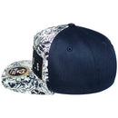 TOP LEVEL : ALOHA | Front-raised Verbiage Embroidery with Flowers Print Design Snapback Cap