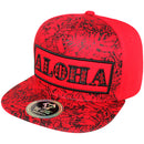 TOP LEVEL : ALOHA | Front-raised Verbiage Embroidery with Flowers Print Design Snapback Cap