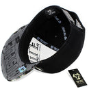 TOP LEVEL : HUSTLE | Verbiage Design with Check Fabric Design Snapback Cap