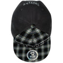 TOP LEVEL : HUSTLE | Verbiage Design with Check Fabric Design Snapback Cap