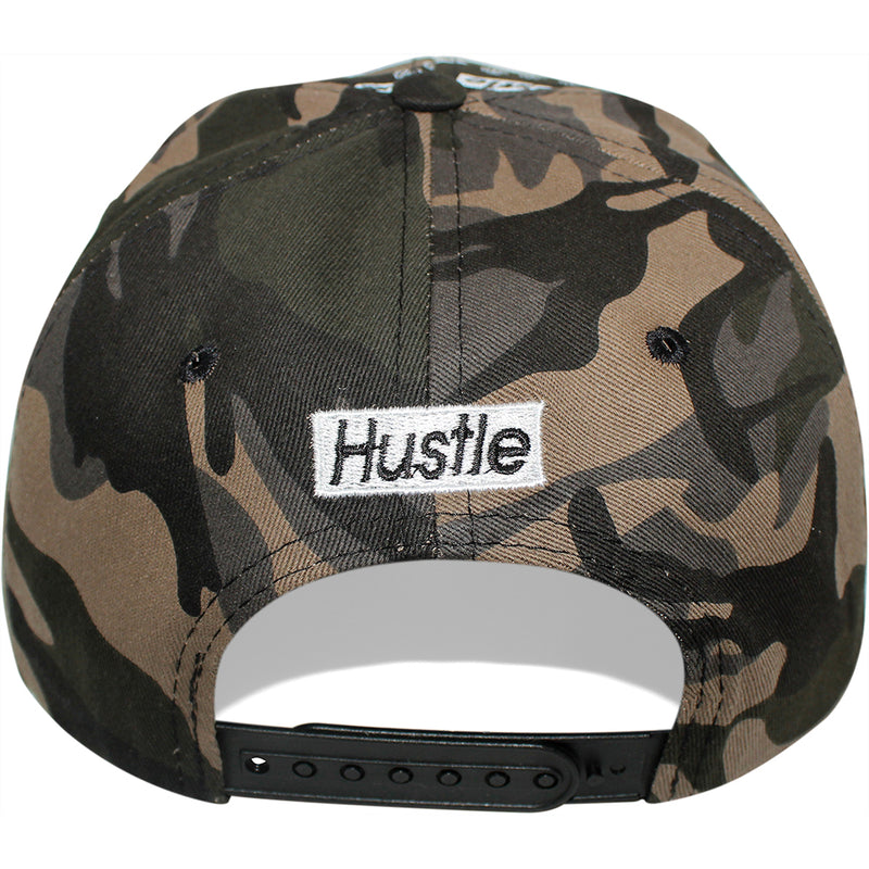 TOP LEVEL : HUSTLE | Two Layers Rubber Patch Design Snapback Cap