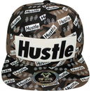 TOP LEVEL : HUSTLE | Two Layers Rubber Patch Design Snapback Cap