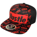 TOP LEVEL : HUSTLE | Two Layers Rubber Patch Design Snapback Cap