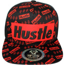 TOP LEVEL : HUSTLE | Two Layers Rubber Patch Design Snapback Cap