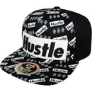 TOP LEVEL : HUSTLE | Two Layers Rubber Patch Design Snapback Cap