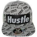 TOP LEVEL : HUSTLE | Two Layers Rubber Patch Design Snapback Cap