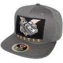 TOP LEVEL : HUSTLE | HU$TLE Dollar Bills Embroidery with Cotton Patch Design Snapback Cap