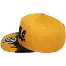 TOP LEVEL : HUSTLE | Front-raised Verbiage & Dripping Ink Print Design Snapback Cap