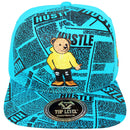 TOP LEVEL : HUSTLE | Cool Bear with All-over Newspaper Print Design Snapback Cap