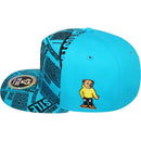 TOP LEVEL : HUSTLE | Cool Bear with All-over Newspaper Print Design Snapback Cap