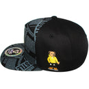 TOP LEVEL : HUSTLE | Cool Bear with All-over Newspaper Print Design Snapback Cap