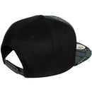 TOP LEVEL : HUSTLE | Cool Bear with All-over Newspaper Print Design Snapback Cap