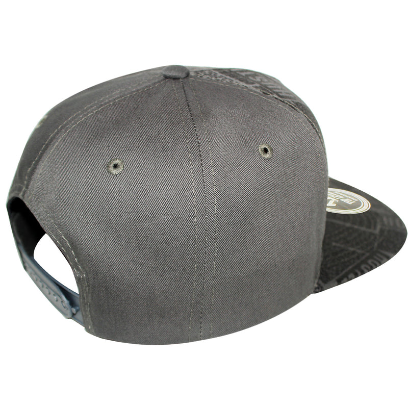 TOP LEVEL : HUSTLE | Cool Bear with All-over Newspaper Print Design Snapback Cap