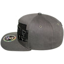 TOP LEVEL : HUSTLE | Front-raised Verbiage Embroidery with Felt Patch Design Snapback Cap