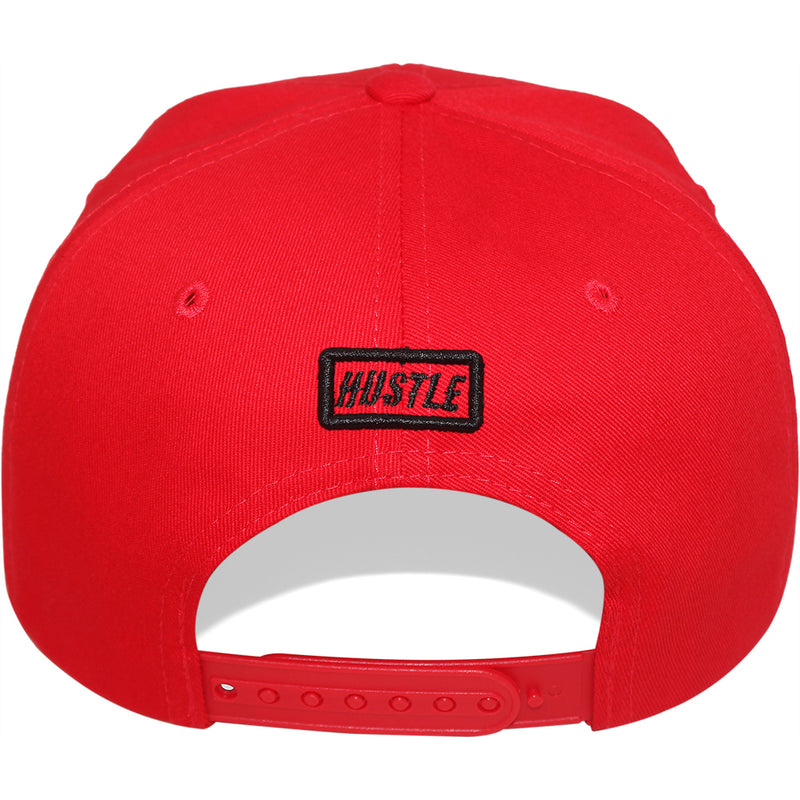 TOP LEVEL : HUSTLE | Front-raised Verbiage Embroidery with Felt Patch Design Snapback Cap