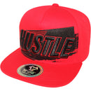 TOP LEVEL : HUSTLE | Front-raised Verbiage Embroidery with Felt Patch Design Snapback Cap