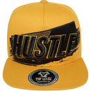 TOP LEVEL : HUSTLE | Front-raised Verbiage Embroidery with Felt Patch Design Snapback Cap