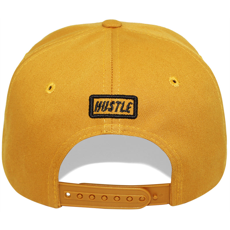 TOP LEVEL : HUSTLE | Front-raised Verbiage Embroidery with Felt Patch Design Snapback Cap