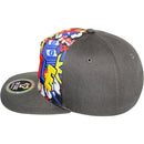 TOP LEVEL : HUSTLE | Front Raised Hustle Verbiage Embroidery with Cartoon Sublimation Design Snapback Cap