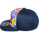 TOP LEVEL : HUSTLE | Front Raised Hustle Verbiage Embroidery with Cartoon Sublimation Design Snapback Cap