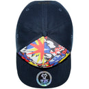 TOP LEVEL : HUSTLE | Front Raised Hustle Verbiage Embroidery with Cartoon Sublimation Design Snapback Cap