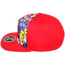 TOP LEVEL : HUSTLE | Front Raised Hustle Verbiage Embroidery with Cartoon Sublimation Design Snapback Cap